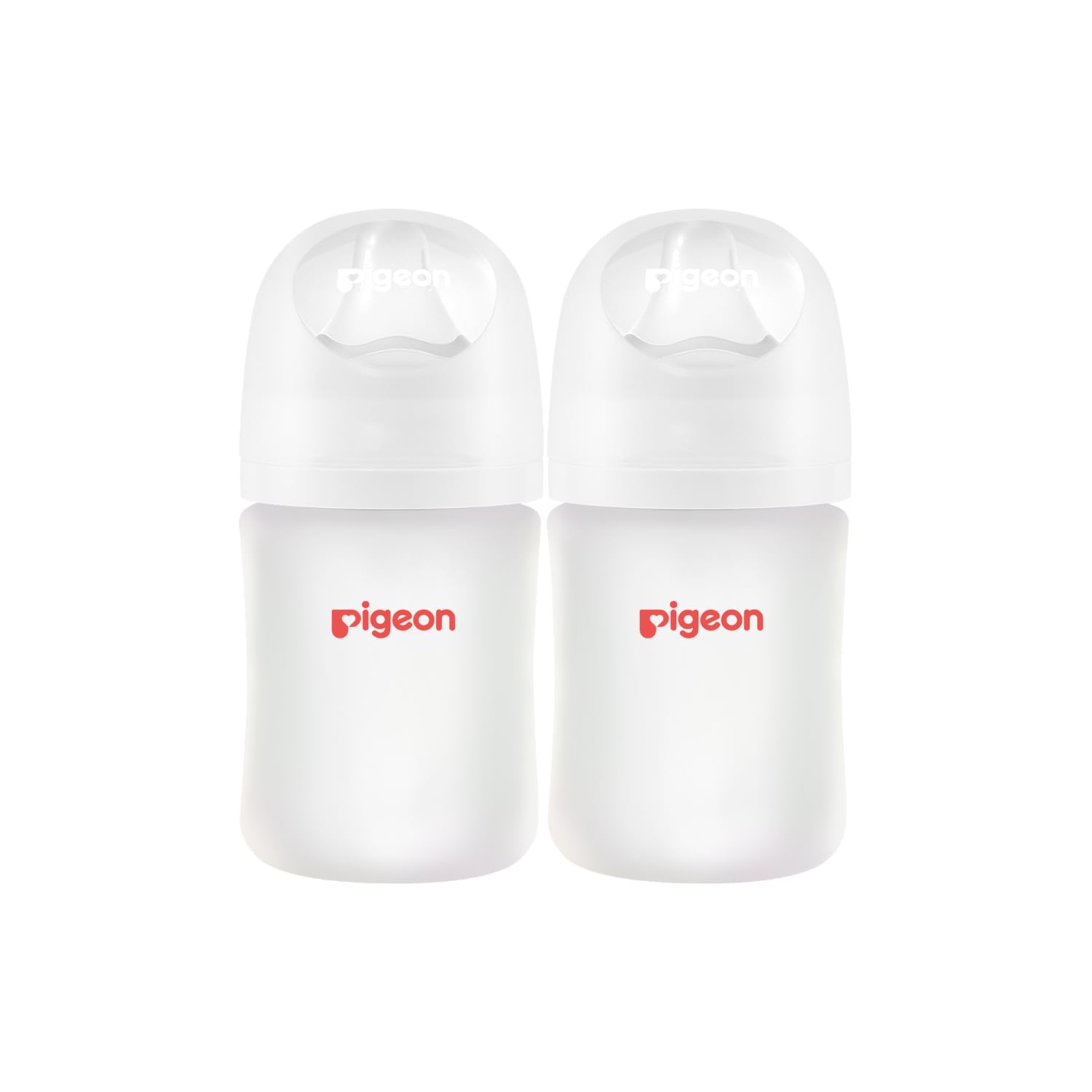 Pigeon silicone-coated bottle with glass inside, easy cleaning