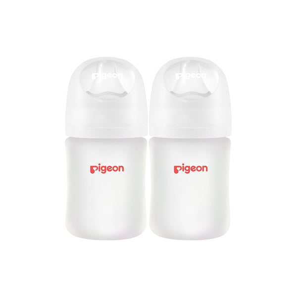 Pigeon silicone-coated bottle with glass inside, easy cleaning