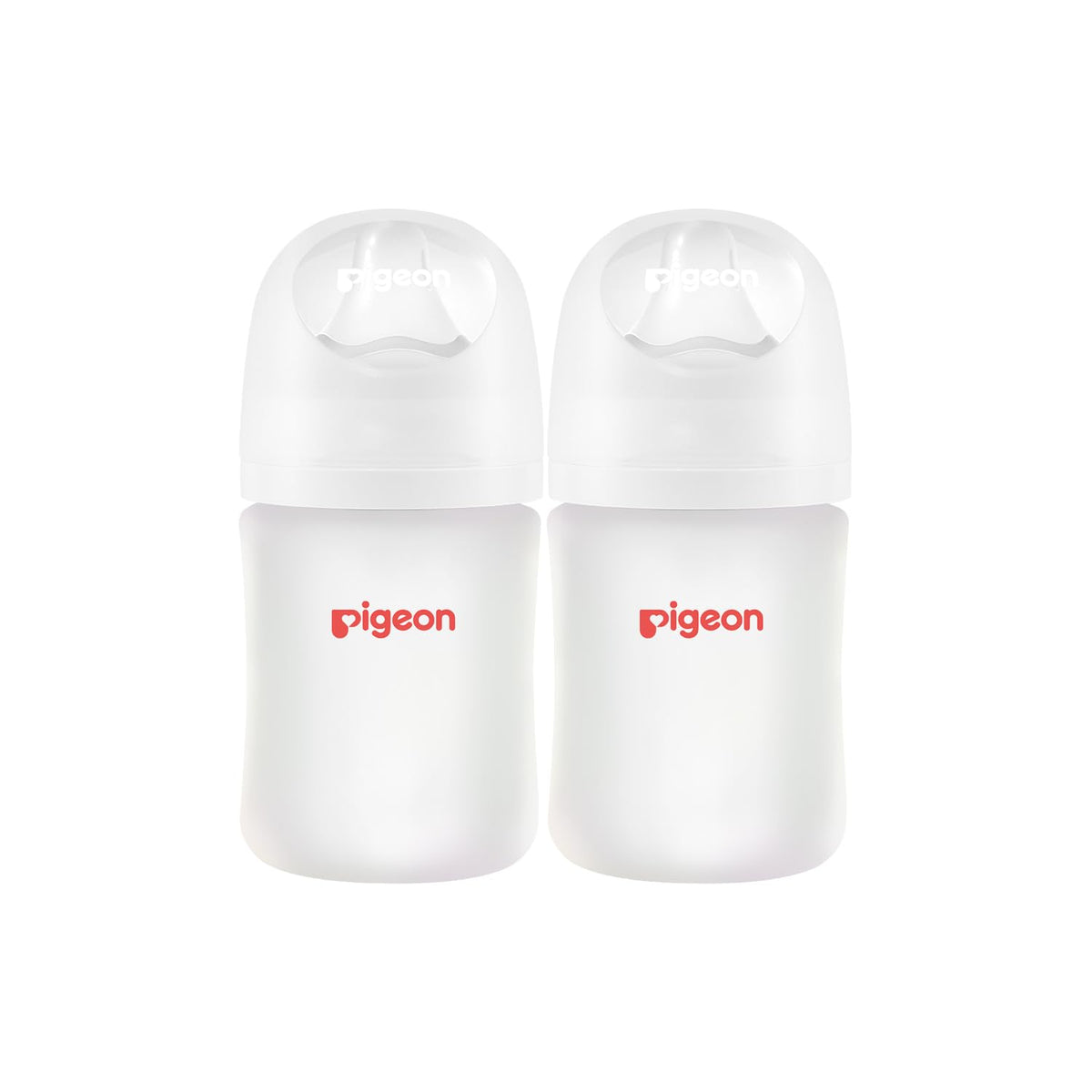 Pigeon silicone-coated bottle with glass inside, easy cleaning