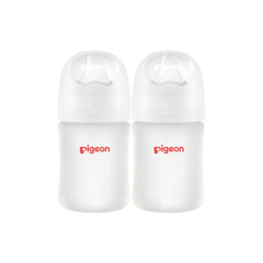 Pigeon silicone-coated bottle with glass inside, easy cleaning