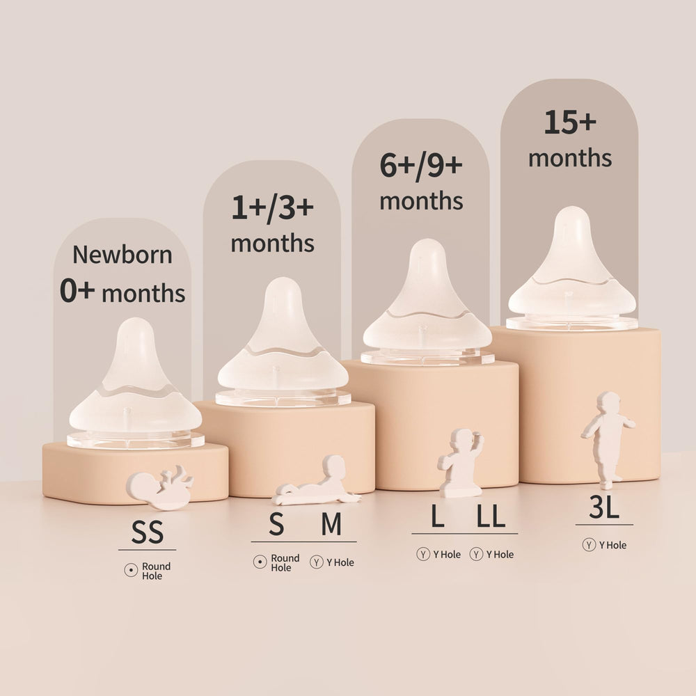 Pigeon silicone texture close-up highlights flexible, safe feeding surface.