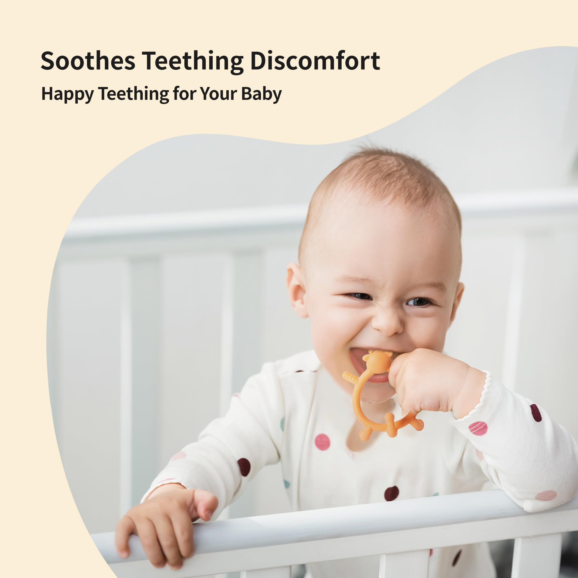 Pigeon Teether soft slices texture close-up highlighting sensory surfaces.