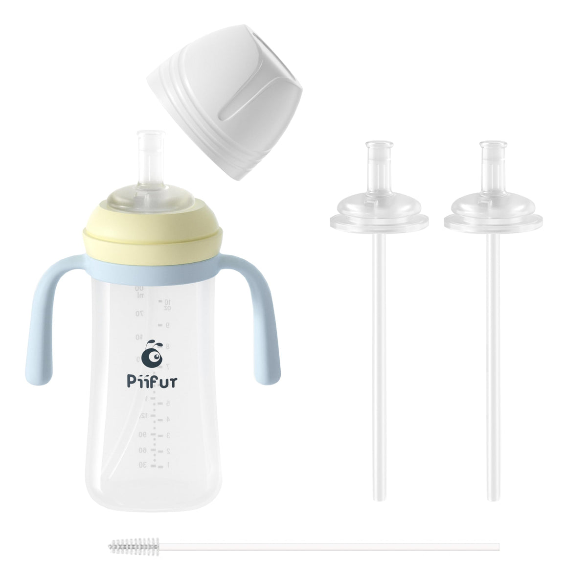 Piifur sippy cup in blue with no-spill design for mess-free drinking