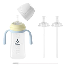 Piifur sippy cup in blue with no-spill design for mess-free drinking