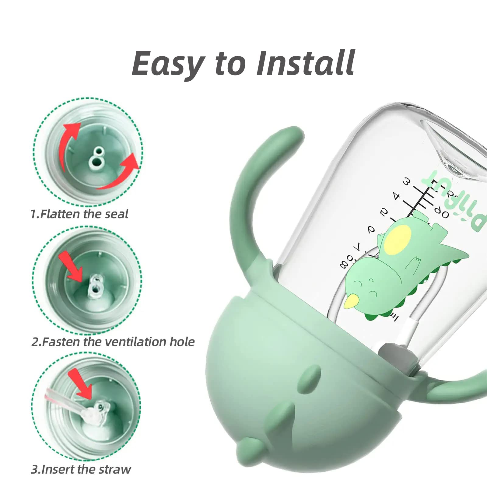 Piifur toddler cup with handle offers secure hand grip