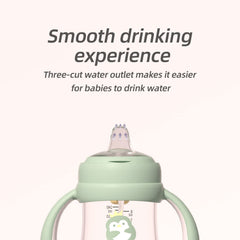 Piifur Tritan Sippy Cup Green storage lid open highlights extra food storage