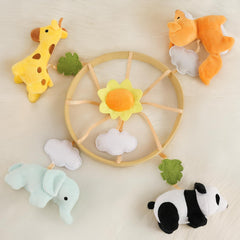 PIIKAGO Animals crib mobile fox plush for playful theme and lullaby rotation.