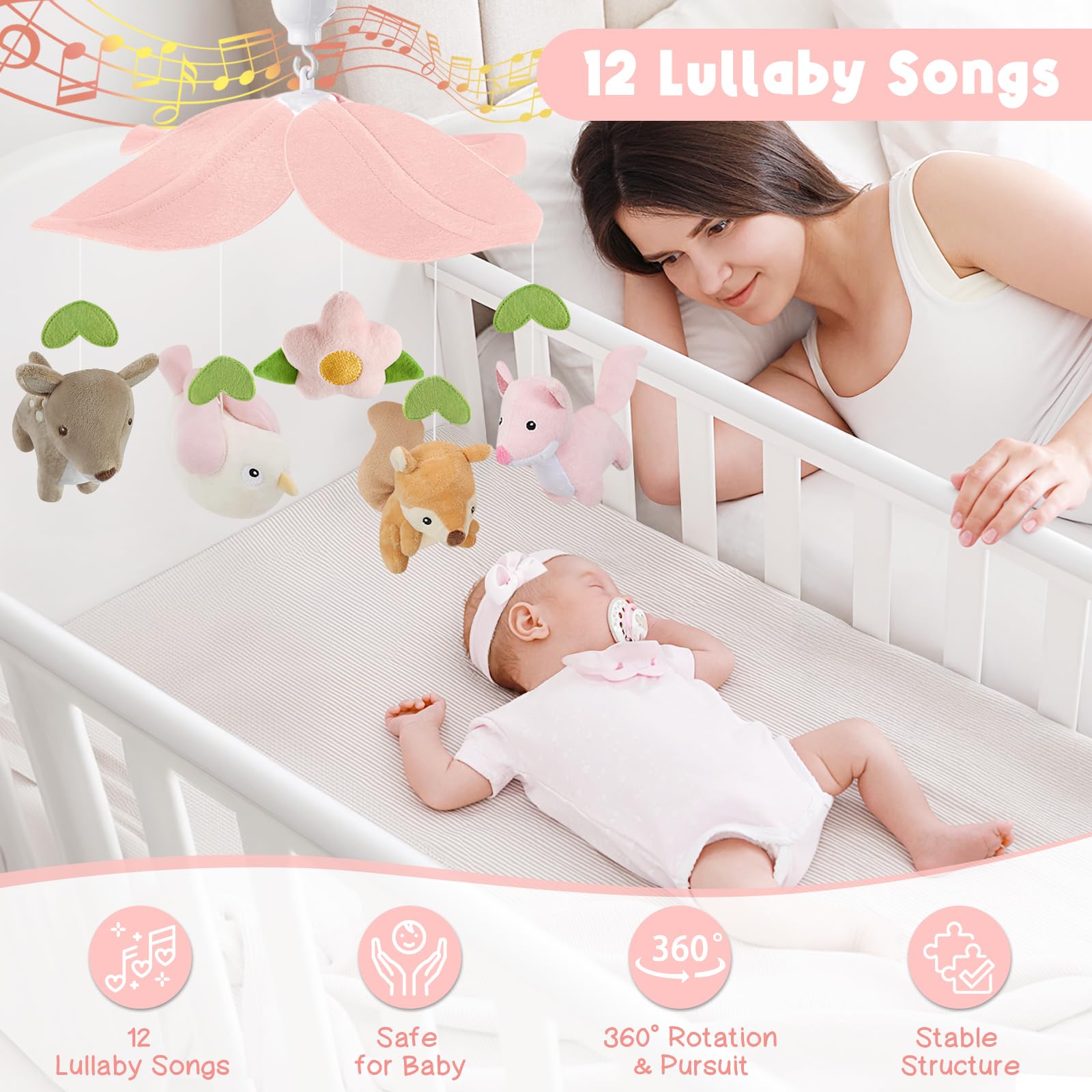 PIIKAGO fits standard cribs with easy attachment and washable parts.
