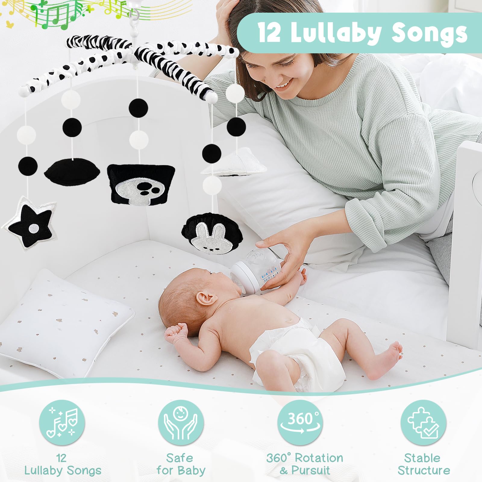 PIIKAGO crib attachment ensures secure, easy installation on standard cribs