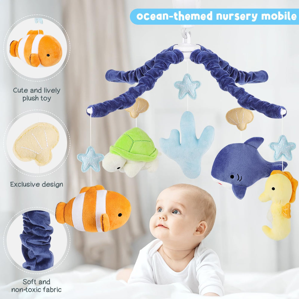 PIIKAGO Ocean Crib Mobile clown fish scene sparks imagination and calm at bedtime