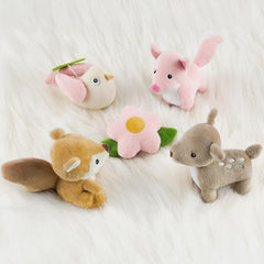 PIIKAGO pink nursery mobile features deer, bird, and fox for gentle bedtime moments.