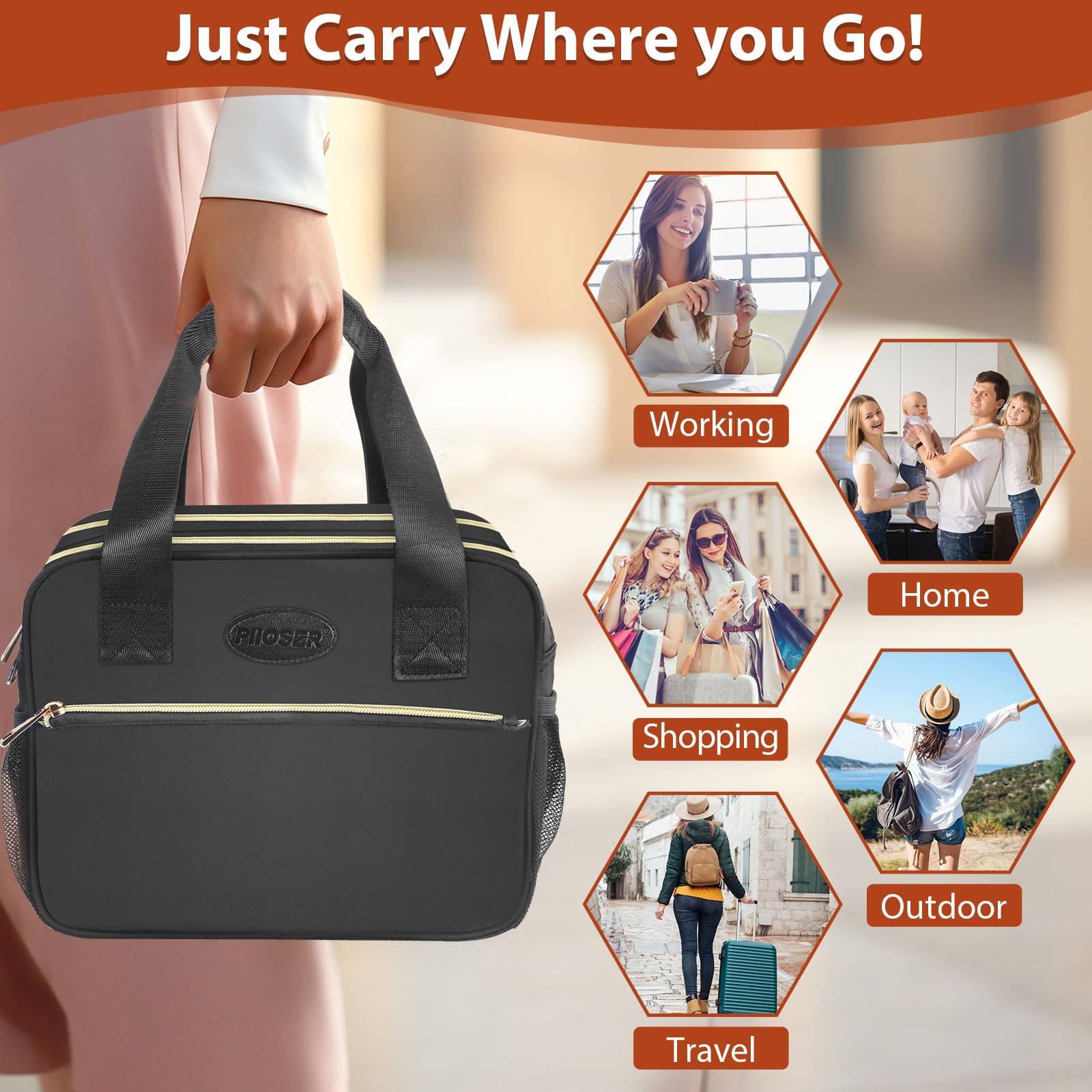 PIIOSER dimensions around 11 by 8 inches for easy packing.