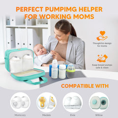 PIIOSER breastmilk cooler bag with ice pack included for cooling.