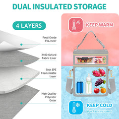 PIIOSER breastmilk cooler bag ice pack inside preserves freshness during travel