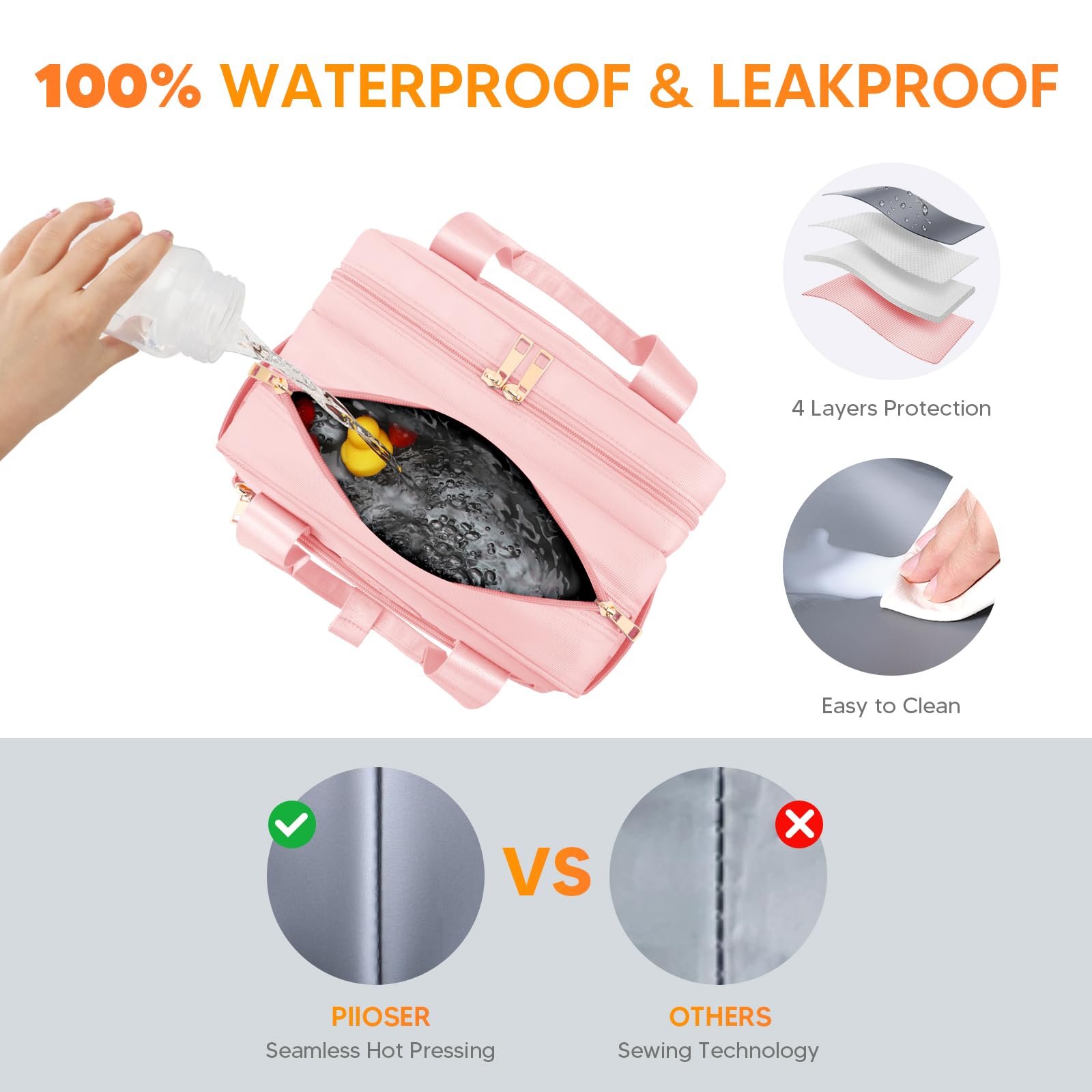 PIIOSER mesh pocket stores milk bags or cables