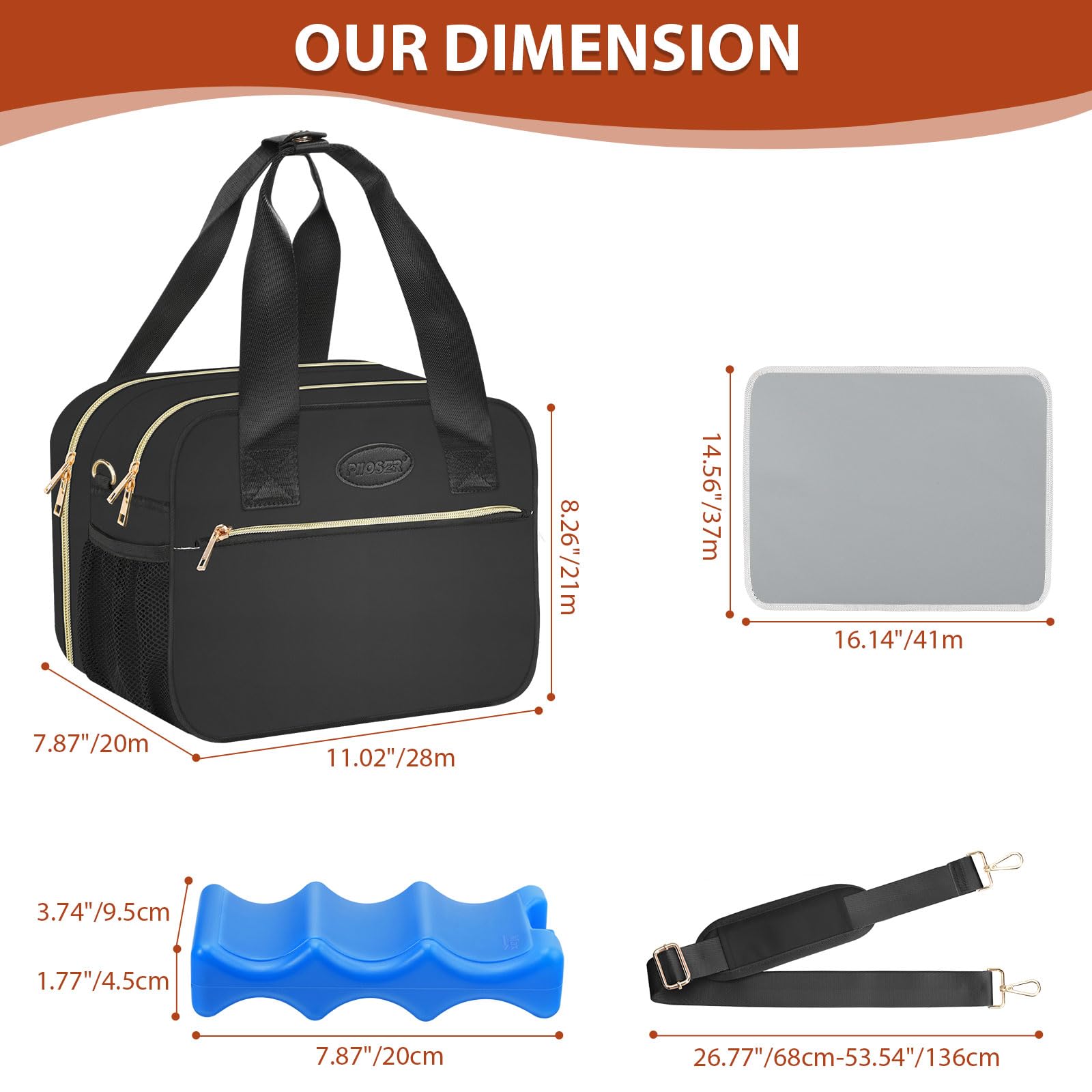 PIIOSER bag uses durable outer material for daily wear.