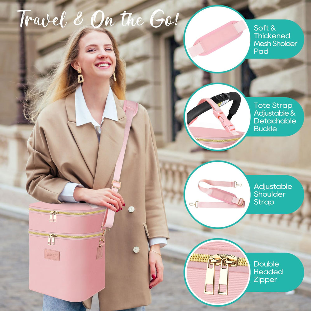 PIIOSER bag attached to a stroller for hands-free transport