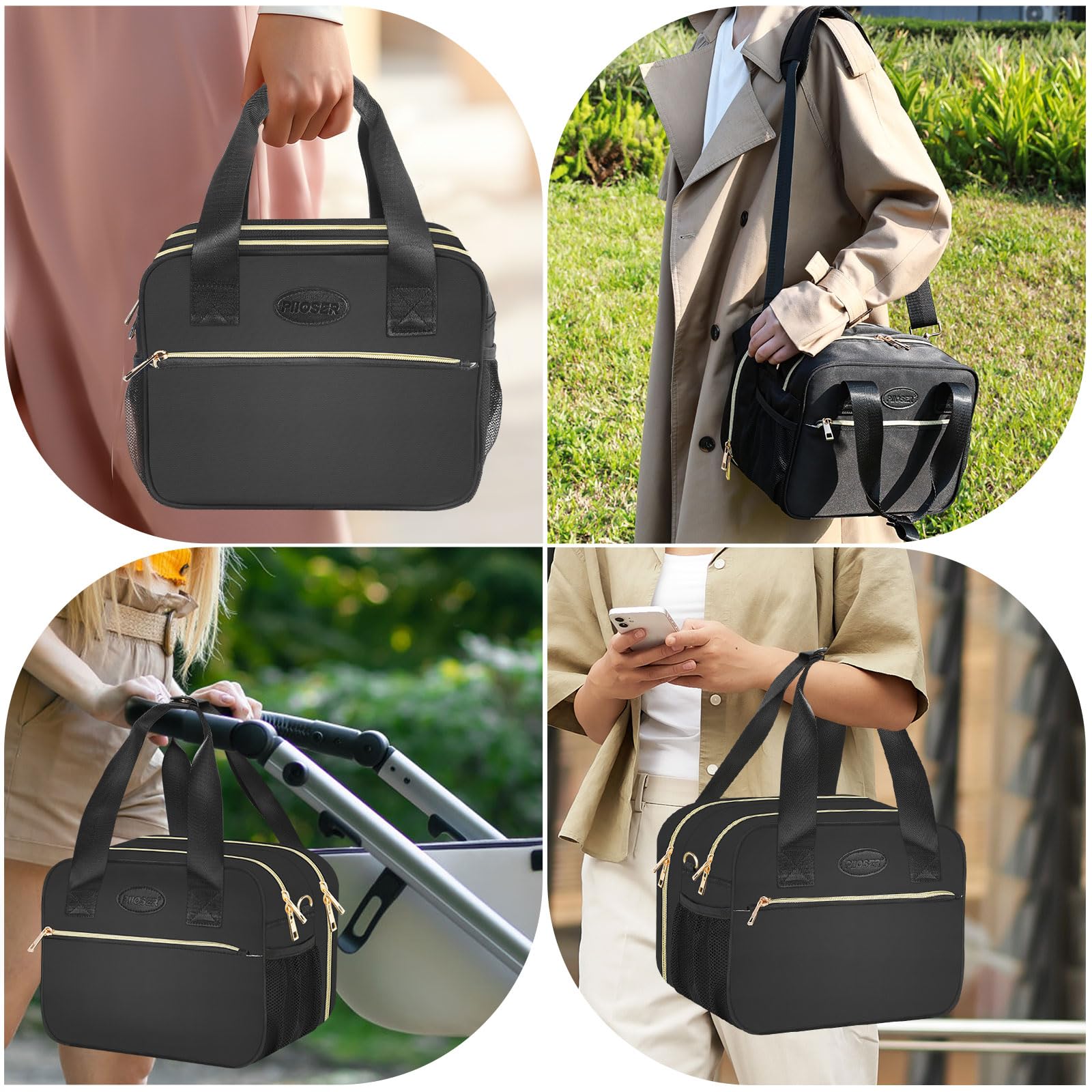 PIIOSER travel-ready cooler bag for airports, parks, and offices.