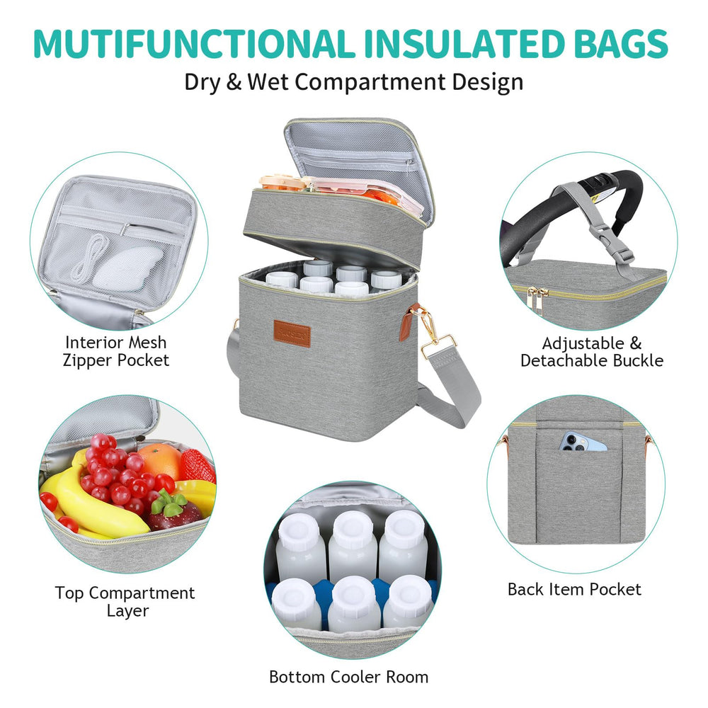 PIIOSER breastmilk cooler bag waterproof liner guards against leaks and spills