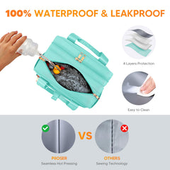 PIIOSER breastmilk cooler bag waterproof liner prevents leaks.