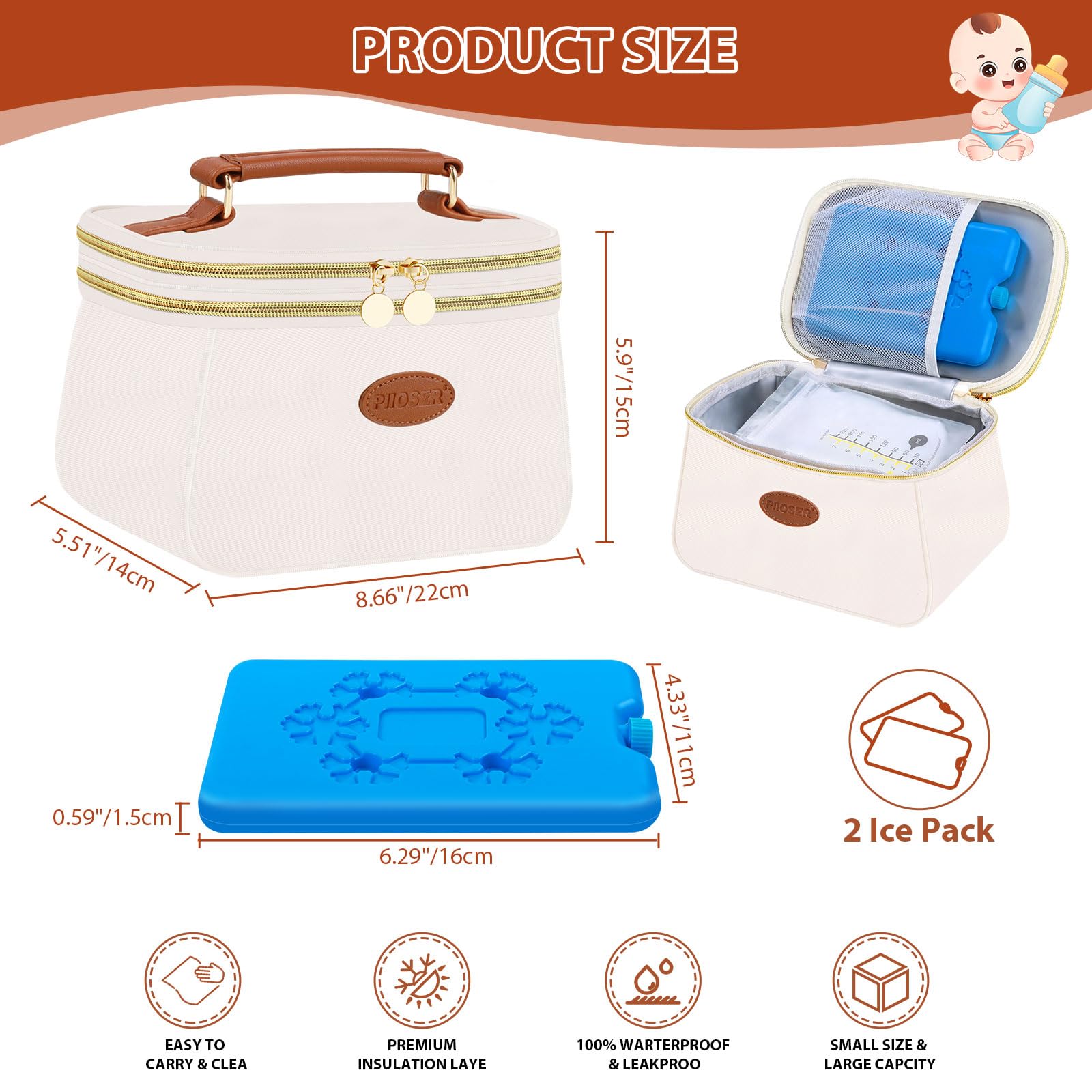 PIIOSER waterproof liner protects contents inside