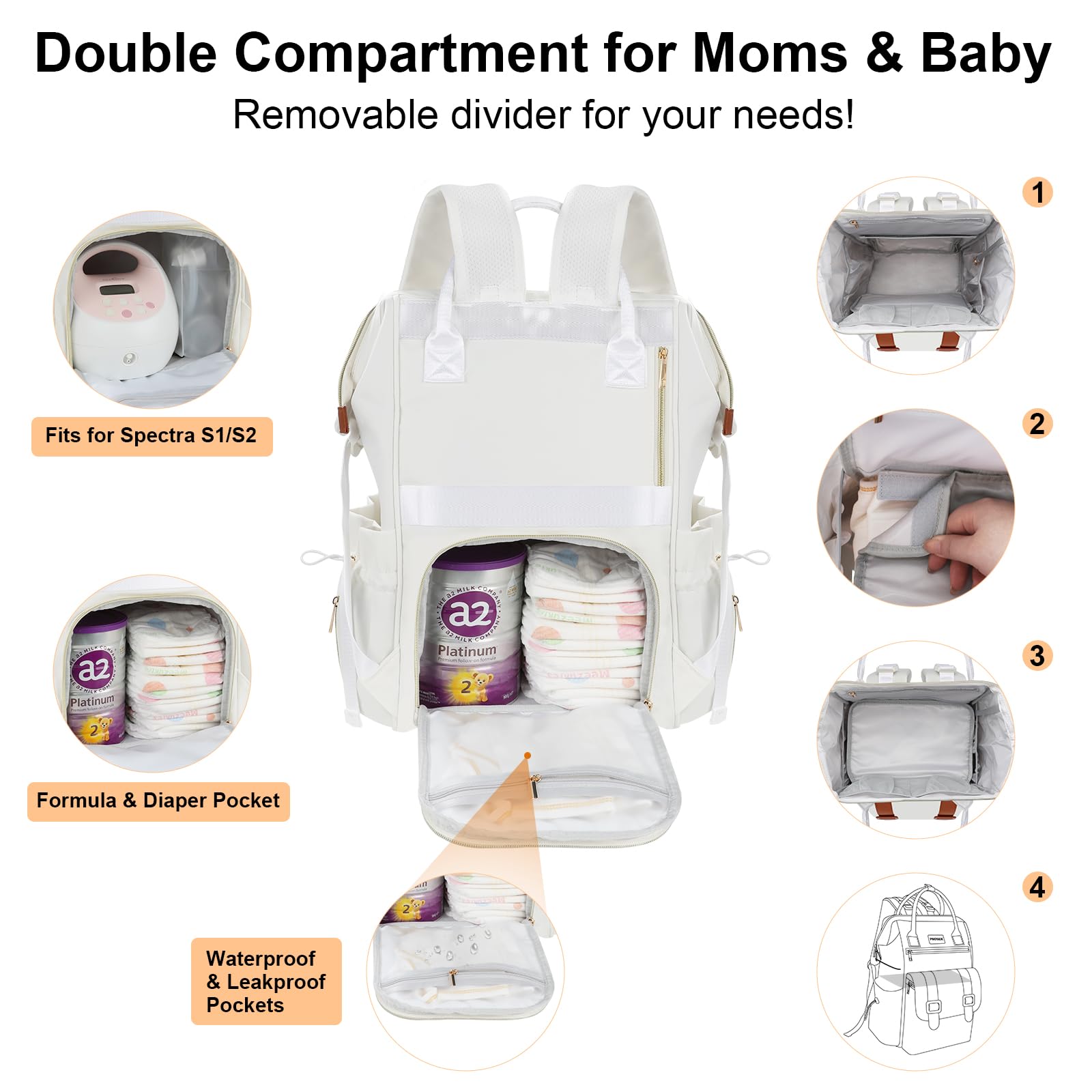 Front pocket fits tablet up to 12.9 inches for easy access