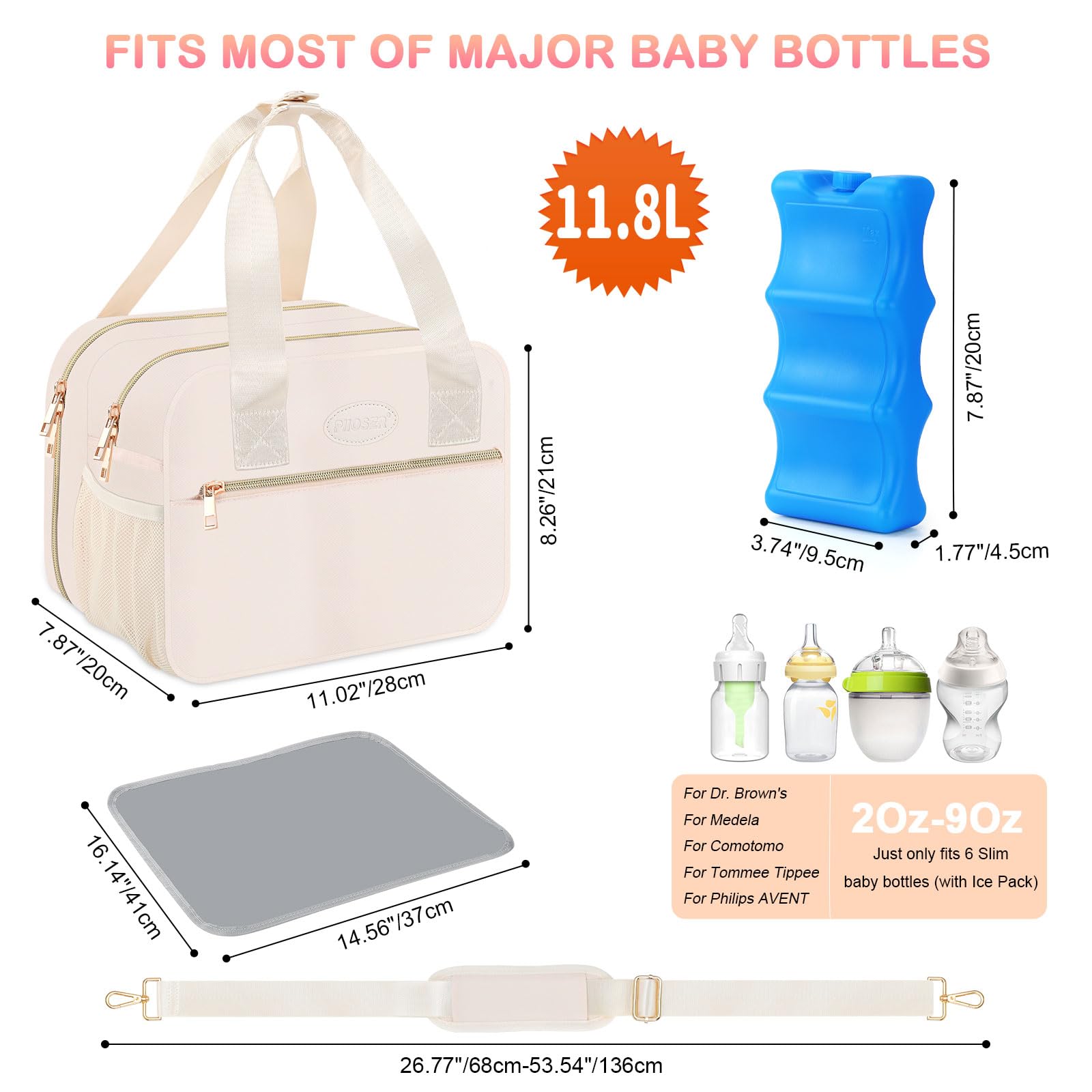 PIIOSER inner food-grade EVA lining safely stores milk or formula