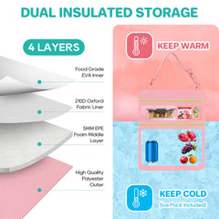 PIIOSER tote includes ice pack for reliable cooling on the go.