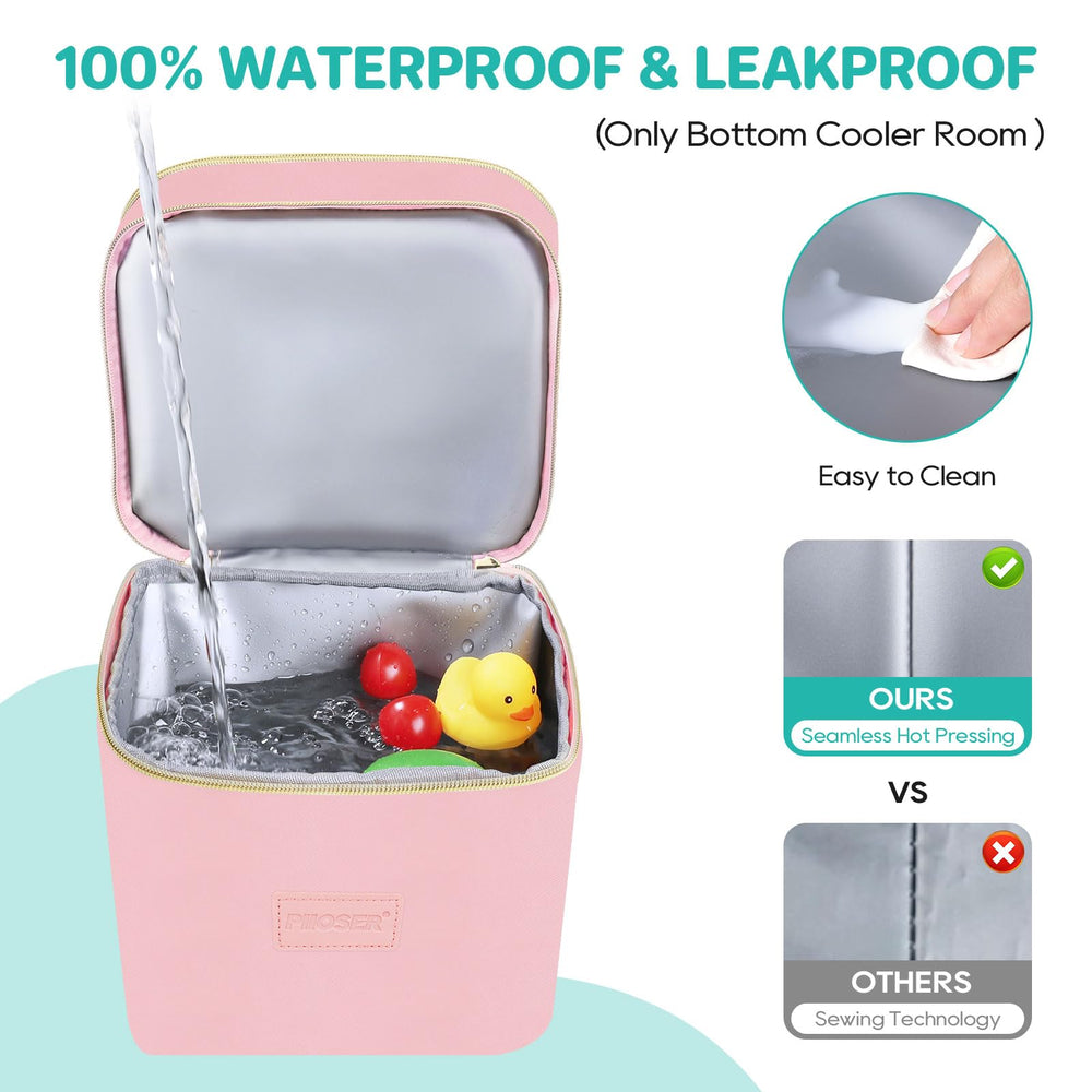 PIIOSER tote top compartment stores snacks and small containers.