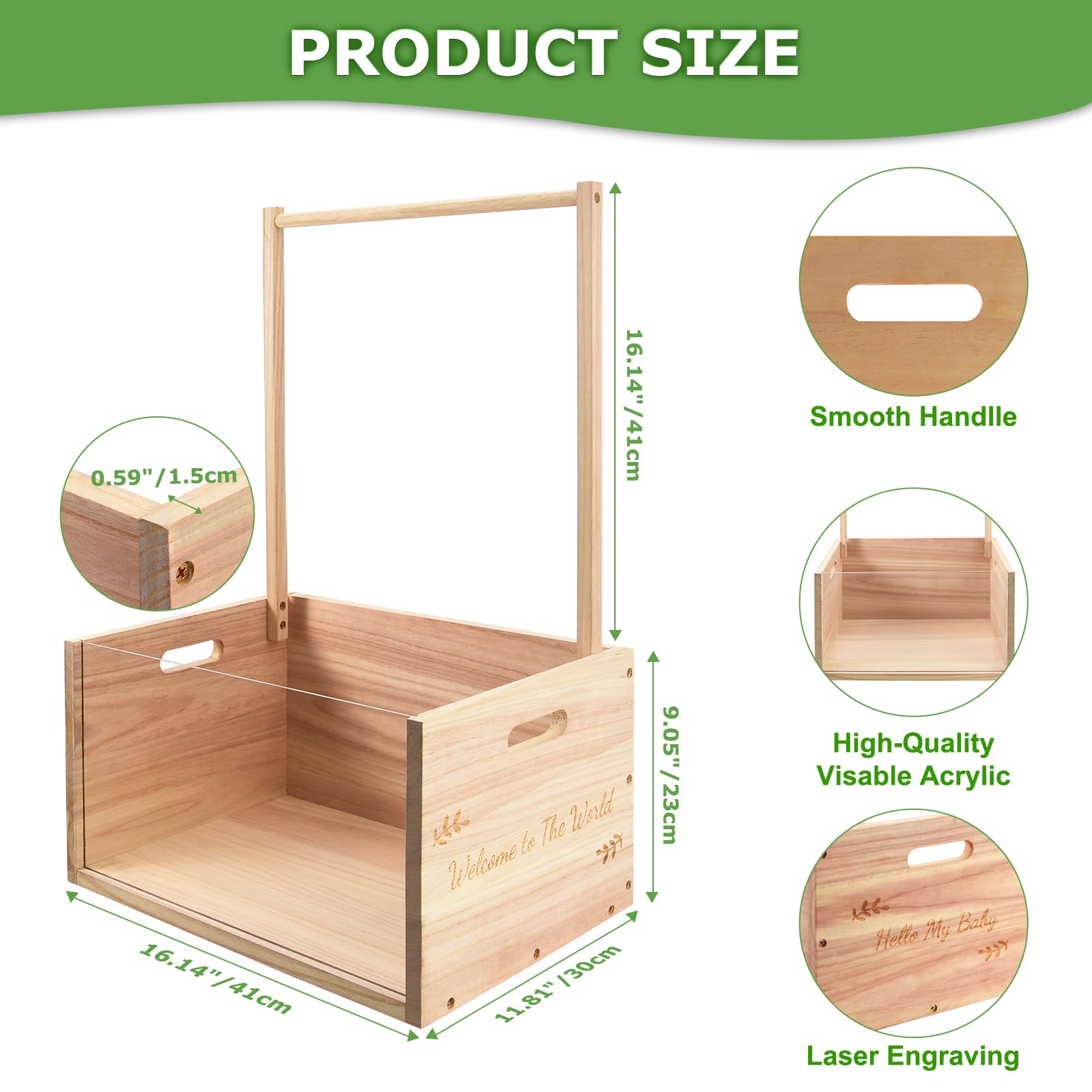 PIIOSER Large-capacity basket stores towels, clothes, and baby items.