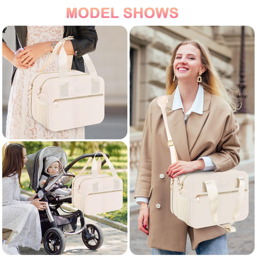 PIIOSER large-capacity bag fit for bottles and pump parts for busy moms