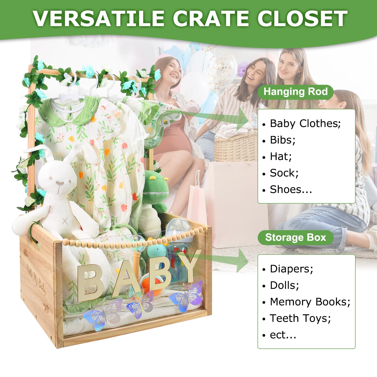 PIIOSER Visible acrylic panel provides quick visibility for toys and supplies.