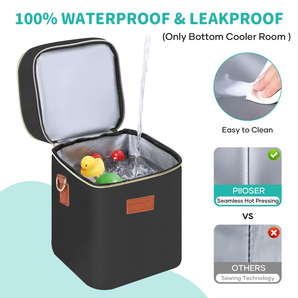 PIIOSER waterproof and leakproof inner liner protects milk and gear.