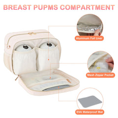 PIIOSER wearable pump bag front pouches keeping pumps secure and clean on the go