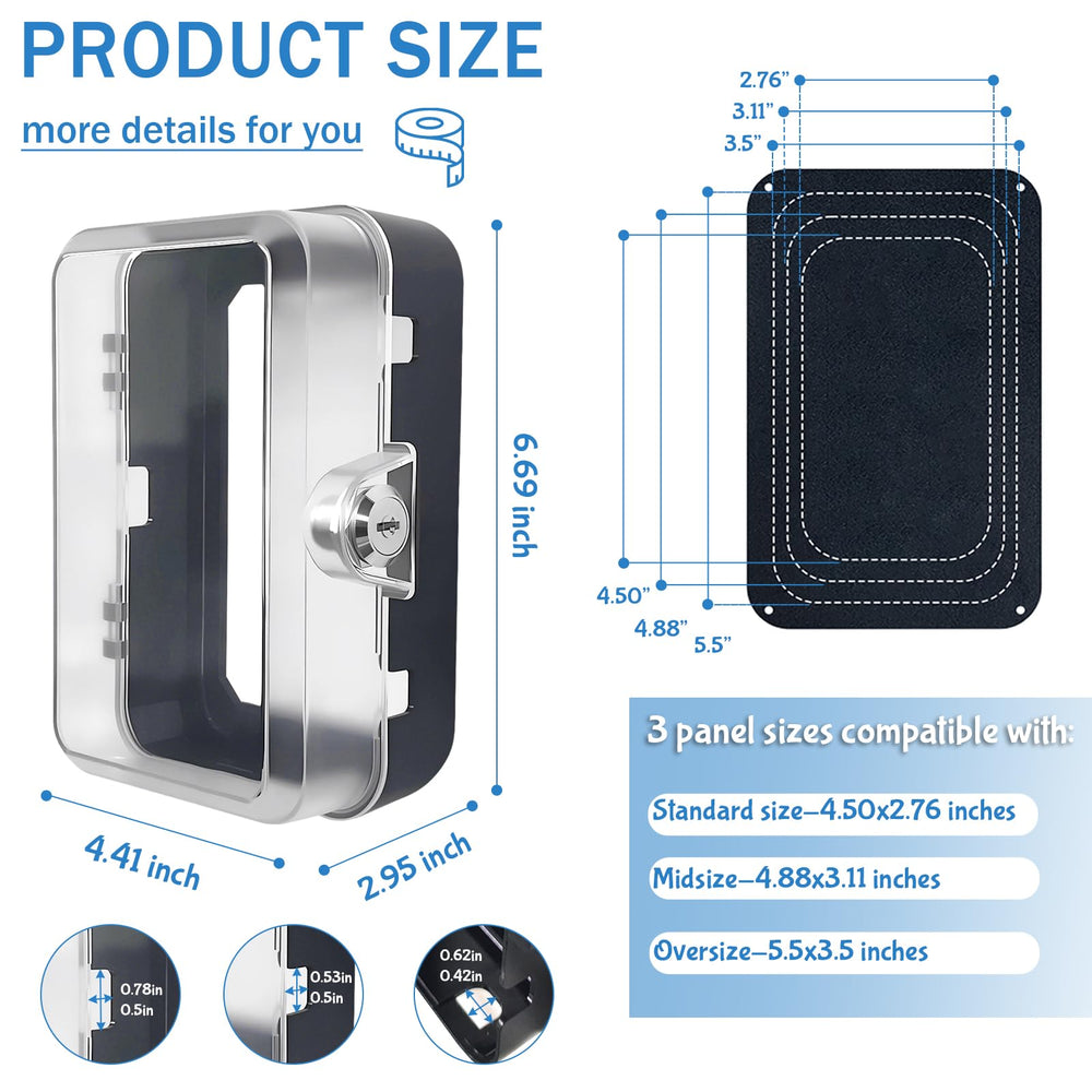 PILISPARK outlet lock box on decorative sockets shows snug-fit design for safety and aesthetics.