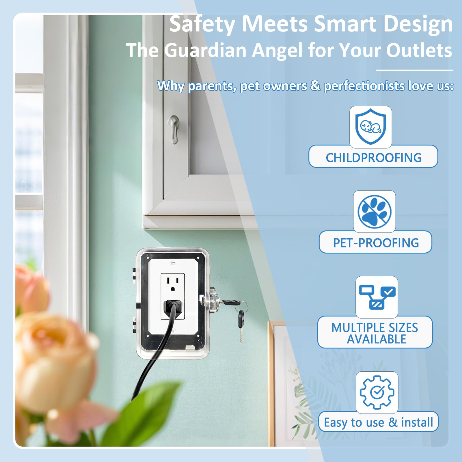 PILISPARK outlet lock box keys feature durable stainless steel keys for easy access.