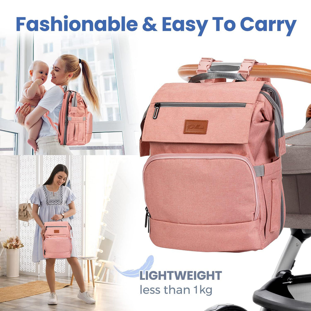 PILLANI diaper bag 16 pockets for newborn essentials and easy organization