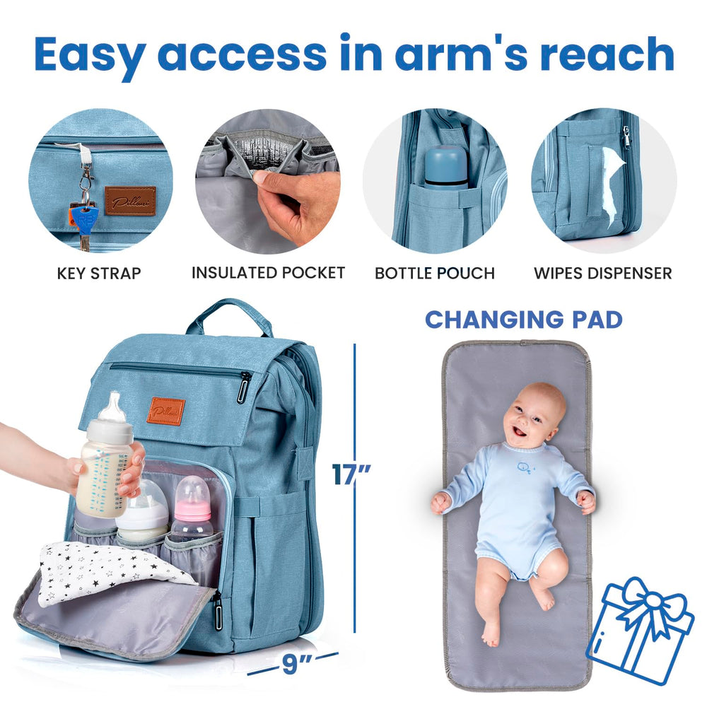 PILLANI insulated bottle pockets keep bottles warm or cool on trips