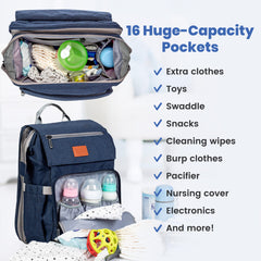 PILLANI diaper bag backpack insulated bottle pockets keep bottles at the right temp