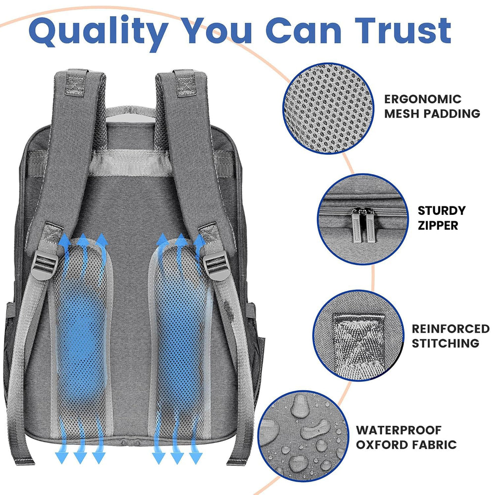 PILLANI diaper bag backpack lightweight design balances capacity and comfort