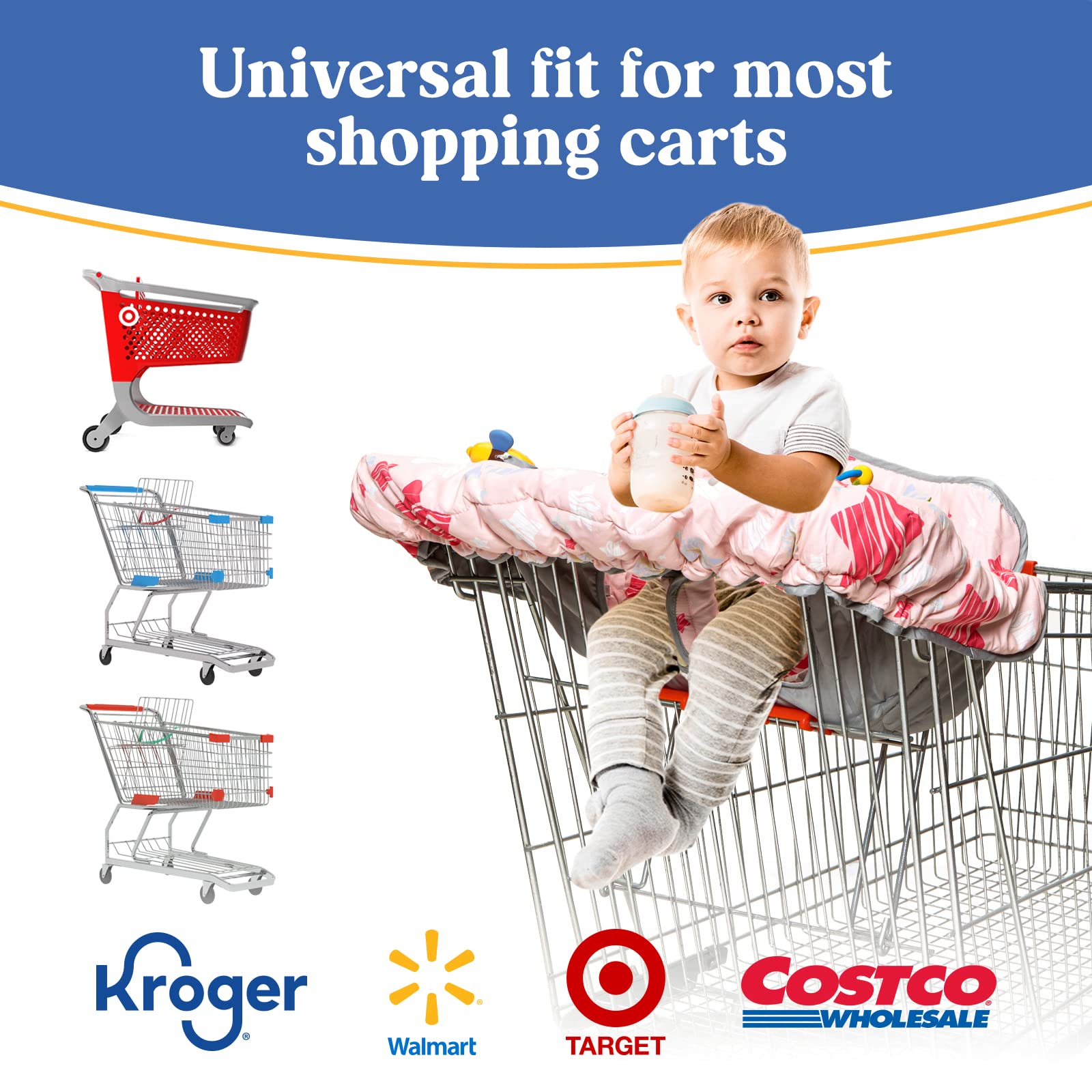 PILLANI cart cover showing anti-slip bottom for secure use.