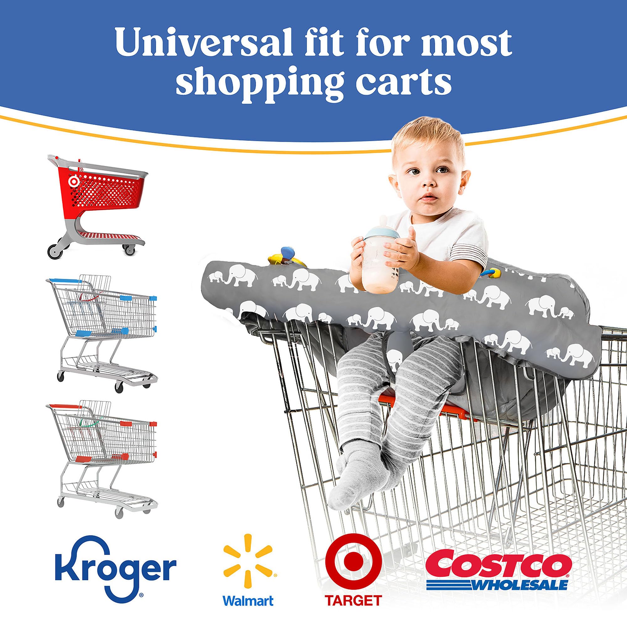 PILLANI cart-cover-side-anti-slip-suede keeps baby secure on the ride.