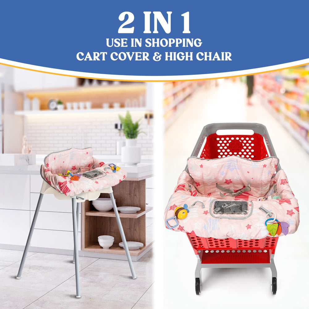 PILLANI cart cover featuring snack pockets and bottle holder for easy access.