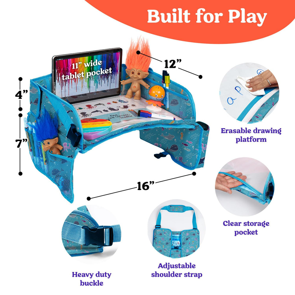 PILLANI travel tray compact-size fits on laps for easy road trips