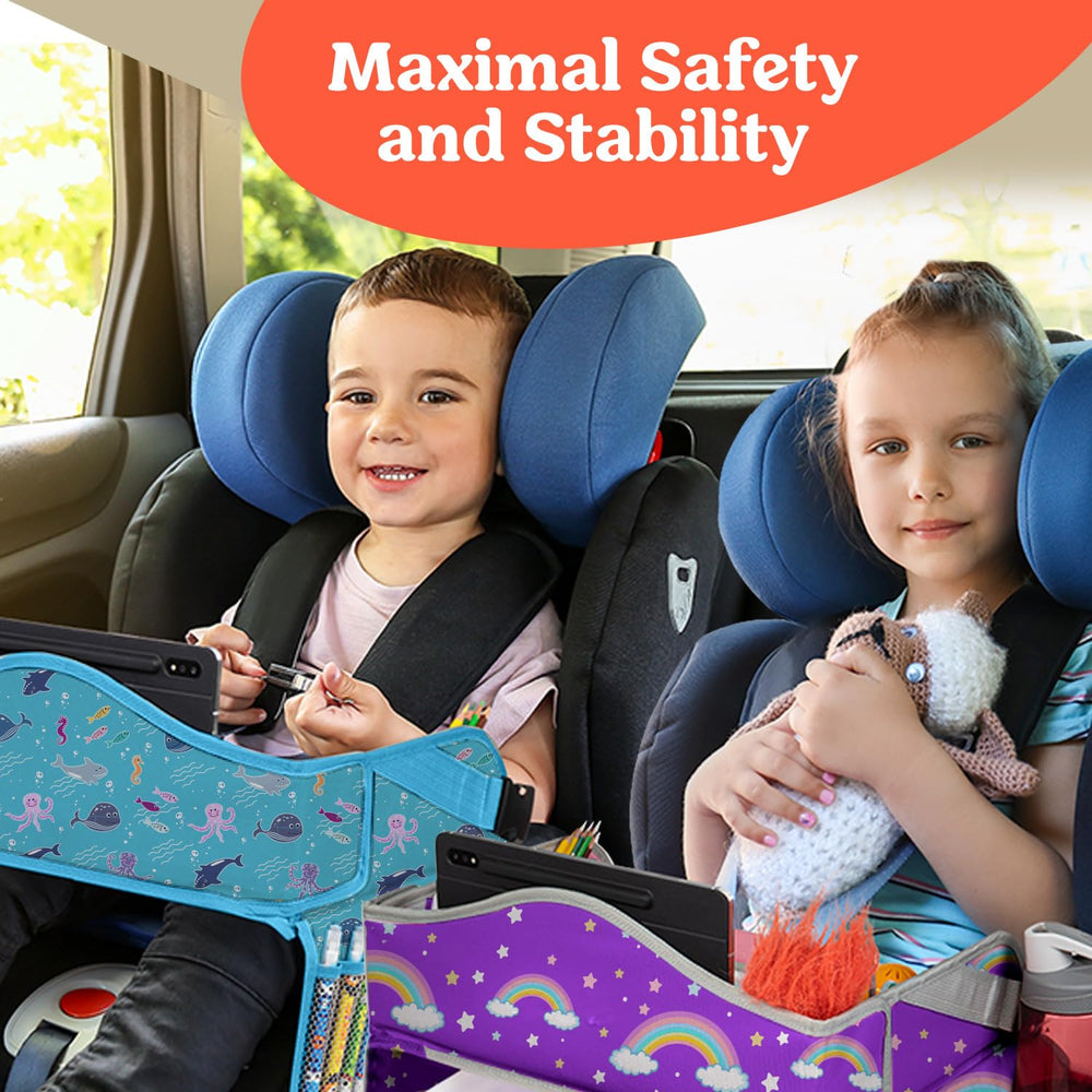PILLANI travel tray high-side-walls prevent items from slipping during play