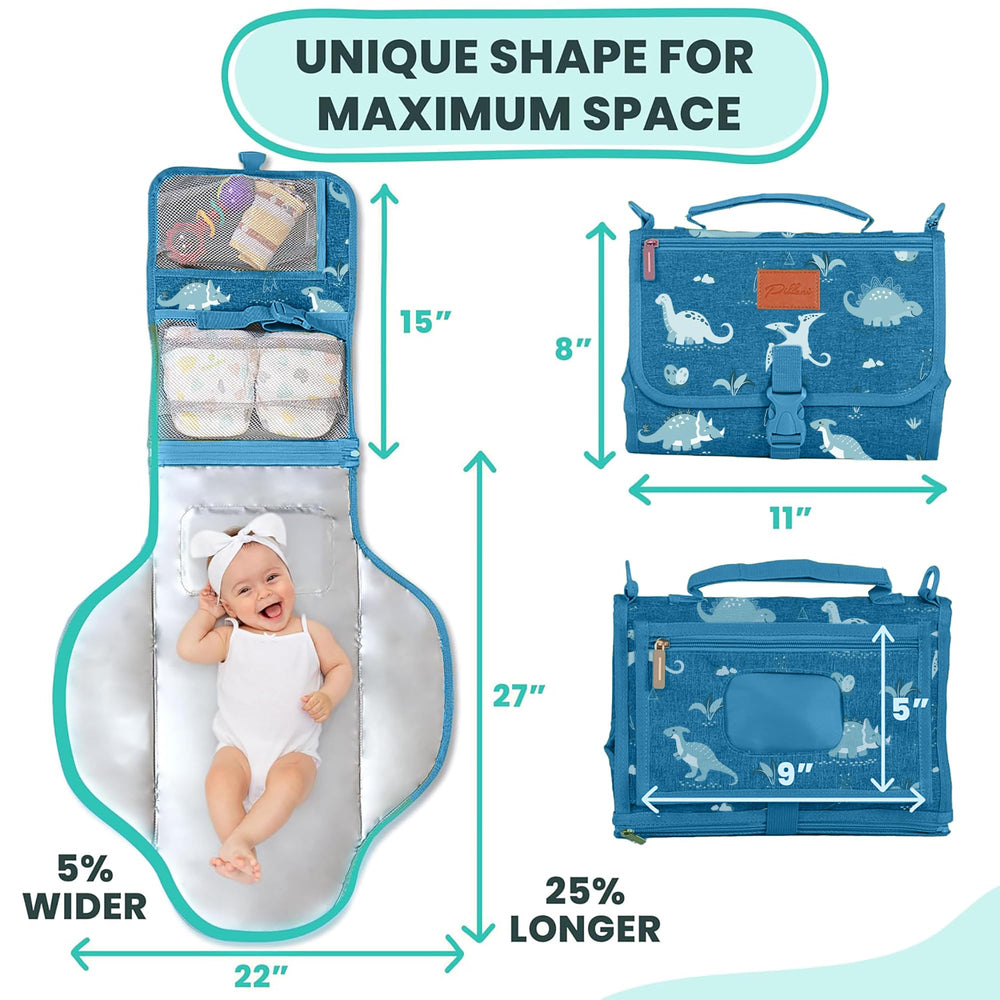 Pillani memory foam pillow offers soft support during diaper changes