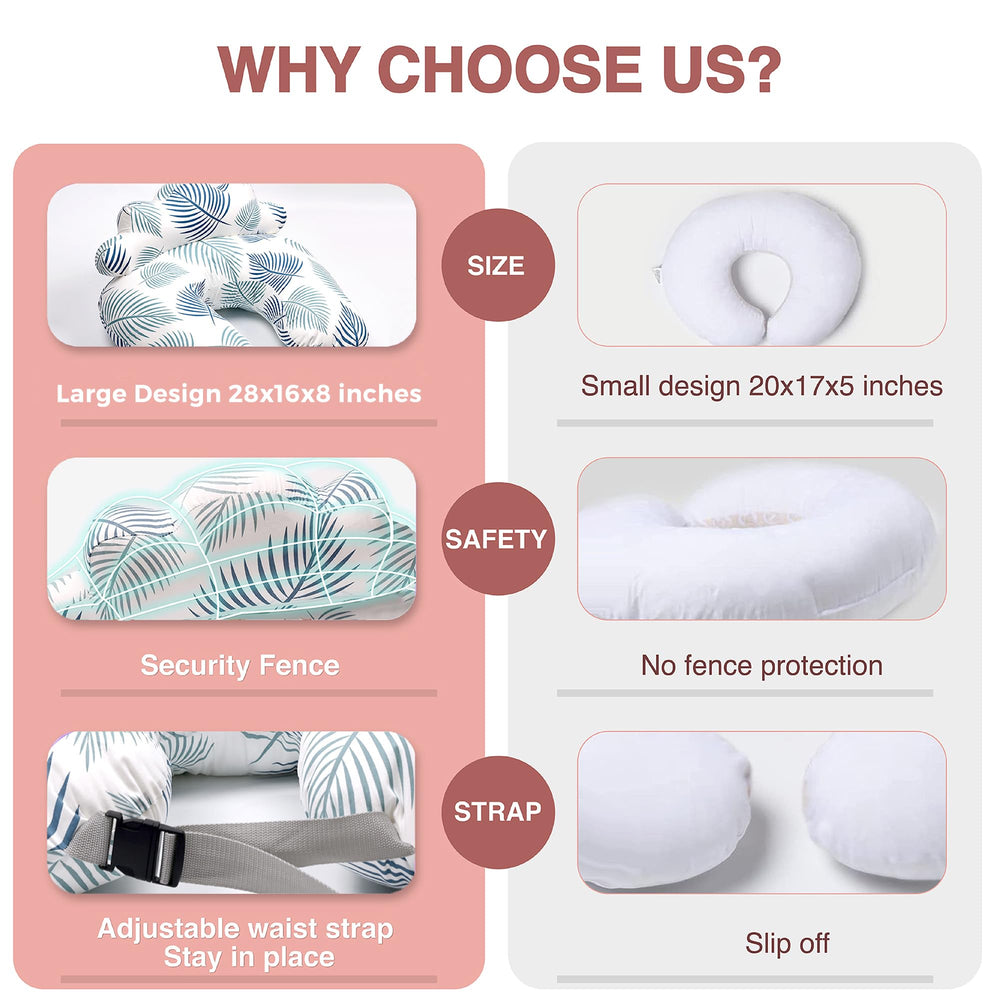 PILLANI Nursing Pillow 7D-polyester-fill allows customizable height