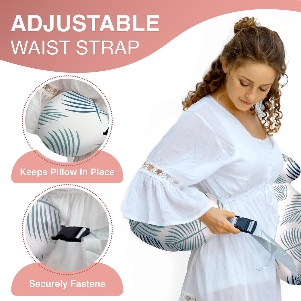PILLANI Nursing Pillow c-shaped-base stabilizes the pillow during nursing