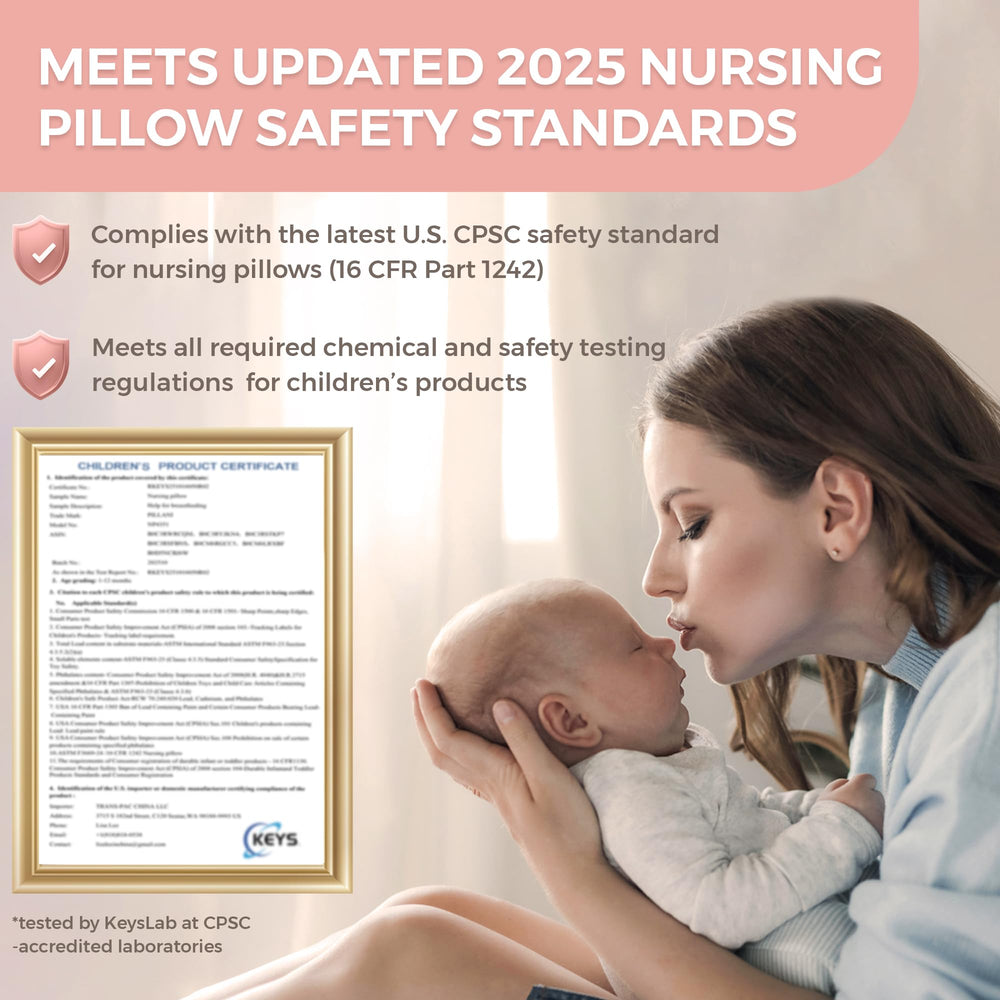 PILLANI nursing pillow cloud design provides stable support for mom and baby.