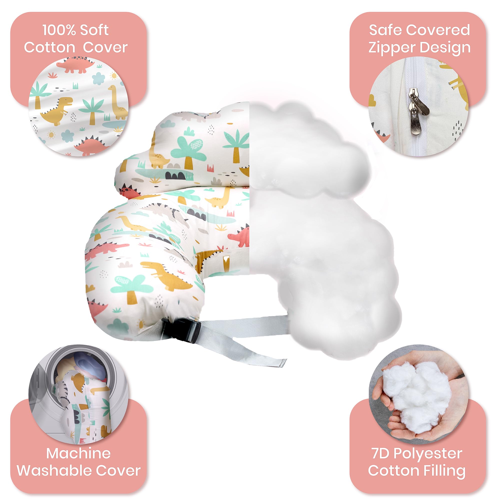 PILLANI pillow cover is removable and machine washable for easy care.